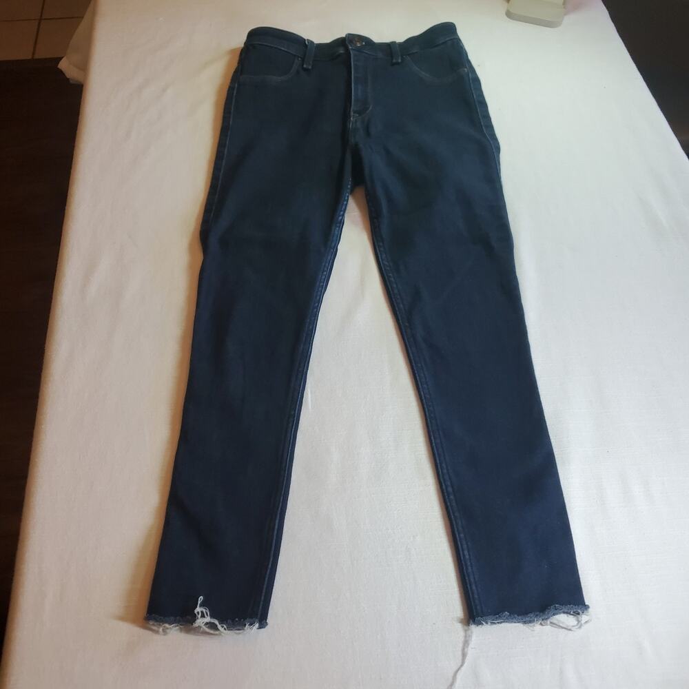 Abercrombie & Fitch Womens 27/4 Simone High Rise Jean Leggings Dark Wash Denim
